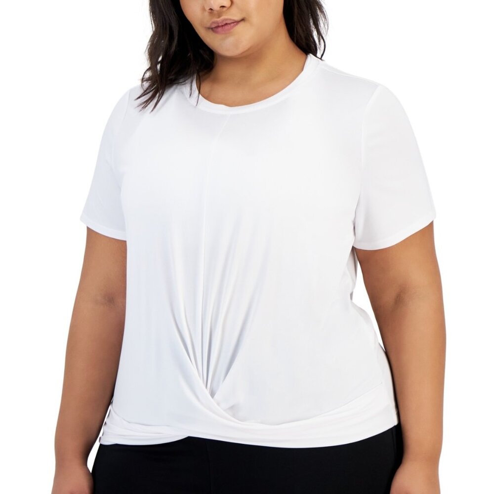 ID Ideology Active Solid Twist-Front Top NWT